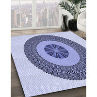 Patterned Blue Rug, pat1020blu