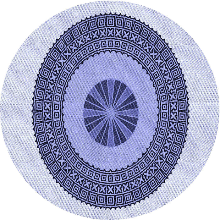 Square Patterned Blue Rug, pat1020blu