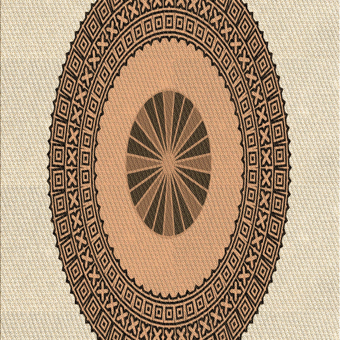 Machine Washable Transitional Khaki Gold Rug, wshpat1020brn