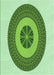 Machine Washable Transitional Green Rug, wshpat1020grn