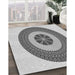 Machine Washable Transitional Smokey Gray Rug in a Family Room, wshpat1020gry