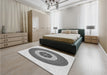 Patterned Smokey Gray Rug in a Bedroom, pat1020gry