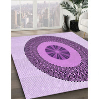 Patterned Orchid Purple Rug, pat1020pur