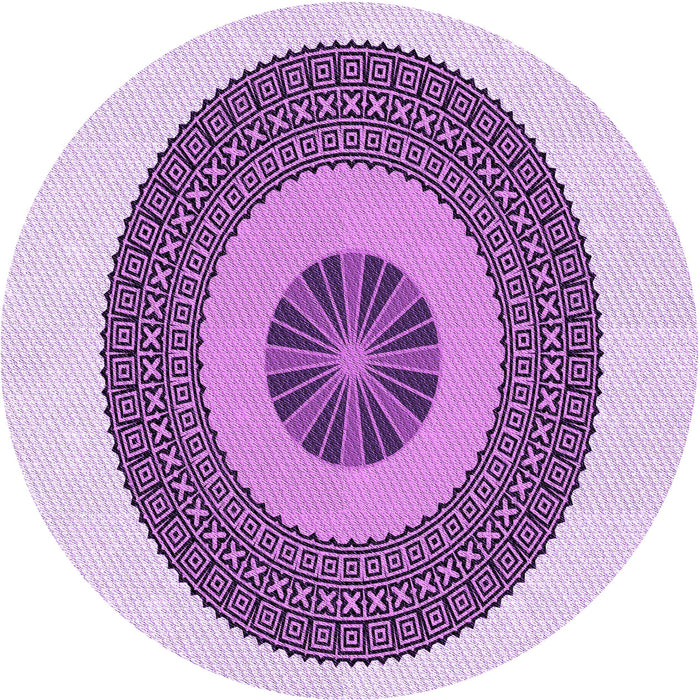 Square Patterned Orchid Purple Rug, pat1020pur