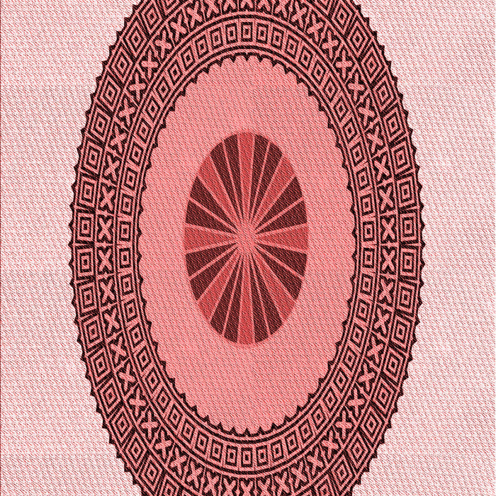 Machine Washable Transitional Deep Rose Pink Rug, wshpat1020rd