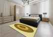 Patterned Dark Bisque Brown Rug in a Bedroom, pat1020yw