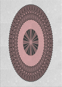 Patterned Rosy Purple Novelty Rug, pat1020