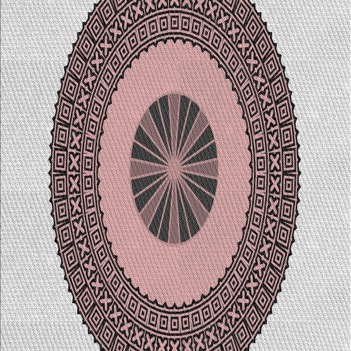 Patterned Rosy Purple Novelty Rug, pat1020