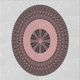 Square Patterned Rosy Purple Novelty Rug, pat1020