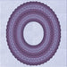 Round Patterned Bright Grape Purple Rug, pat1021blu