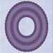 Round Machine Washable Transitional Bright Grape Purple Rug, wshpat1021blu