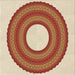 Round Patterned Red Rug, pat1021brn