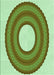 Machine Washable Transitional Light Green Rug, wshpat1021grn