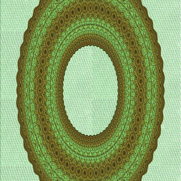 Machine Washable Transitional Light Green Rug, wshpat1021grn