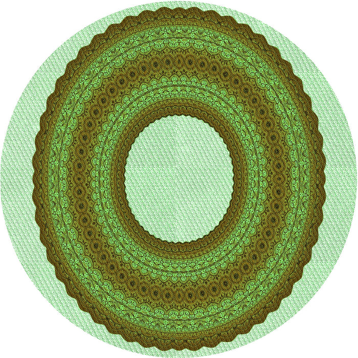 Square Machine Washable Transitional Light Green Rug in a Living Room, wshpat1021grn