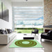 Machine Washable Transitional Light Green Rug in a Kitchen, wshpat1021grn