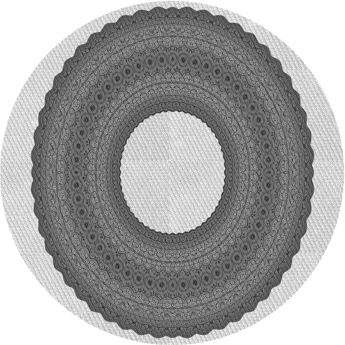 Square Patterned Ash Gray Rug, pat1021gry