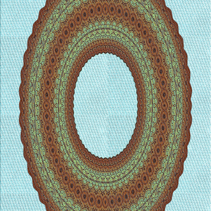 Patterned Blue Rug, pat1021lblu