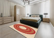 Patterned Neon Red Rug in a Bedroom, pat1021org