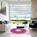 Machine Washable Transitional Pink Rug in a Kitchen, wshpat1021pur