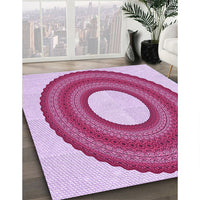 Patterned Pink Rug, pat1021pur