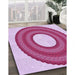 Machine Washable Transitional Pink Rug in a Family Room, wshpat1021pur