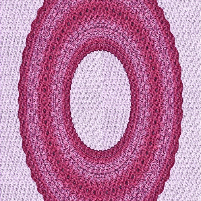 Machine Washable Transitional Pink Rug, wshpat1021pur