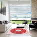 Machine Washable Transitional Pink Rug in a Kitchen, wshpat1021rd