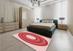 Patterned Baby Pink Rug in a Bedroom, pat1021rd