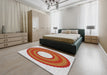 Machine Washable Transitional Red Rug in a Bedroom, wshpat1021