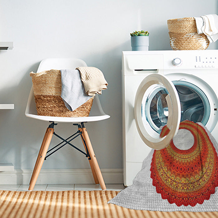 Machine Washable Transitional Red Rug in a Washing Machine, wshpat1021