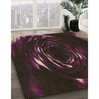 Patterned Sepia Brown Rug, pat1022brn