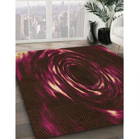 Patterned Red Brown Rug, pat1022org