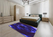 Patterned Amethyst Purple Rug in a Bedroom, pat1022pur