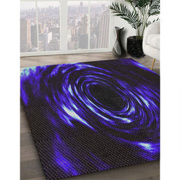 Patterned Purple Novelty Rug in Family Room, pat1022
