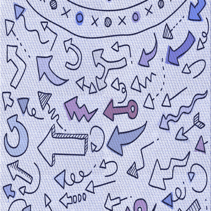 Patterned Lavender Blue Rug, pat1023blu