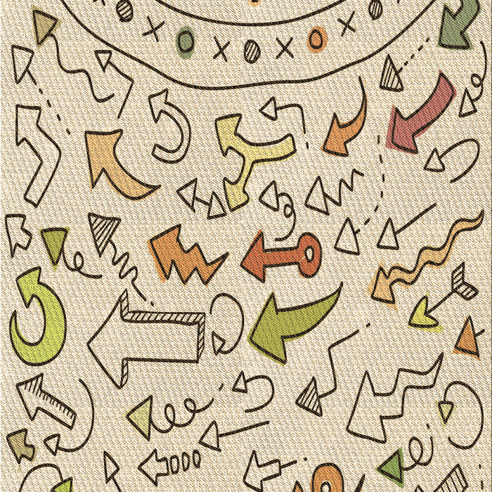 Patterned Vanilla Gold Rug, pat1023brn