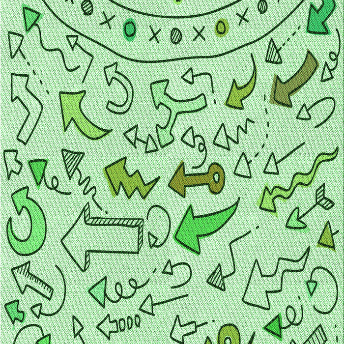 Patterned Mint Green Rug, pat1023grn