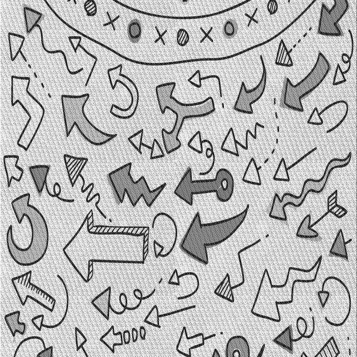 Patterned Platinum Gray Rug, pat1023gry