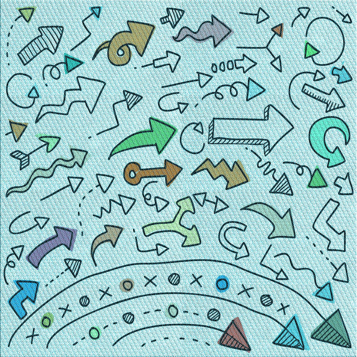 Round Patterned Electric Blue Rug, pat1023lblu