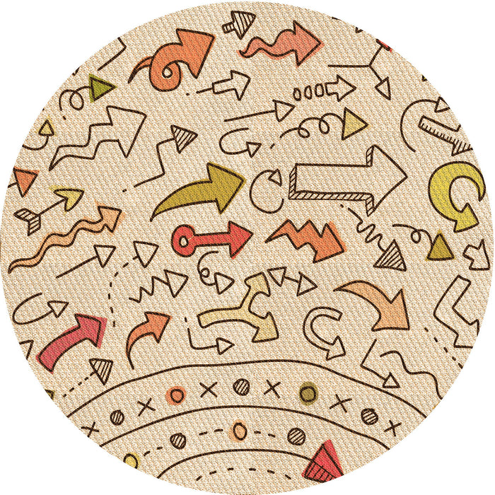 Square Patterned Bronze Brown Rug, pat1023org