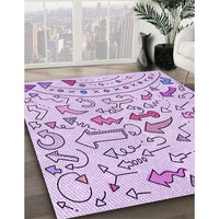 Patterned Lilac Purple Rug, pat1023pur