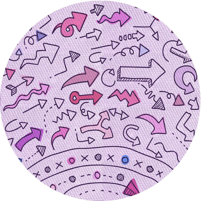 Square Patterned Lilac Purple Rug, pat1023pur