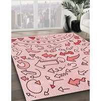 Patterned Red Rug, pat1023rd