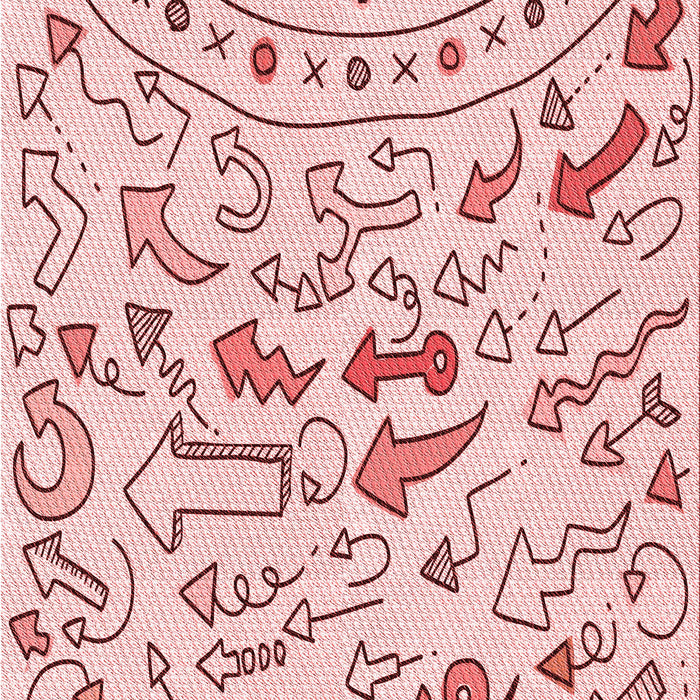 Patterned Red Rug, pat1023rd