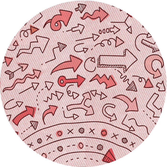 Square Patterned Red Rug, pat1023rd