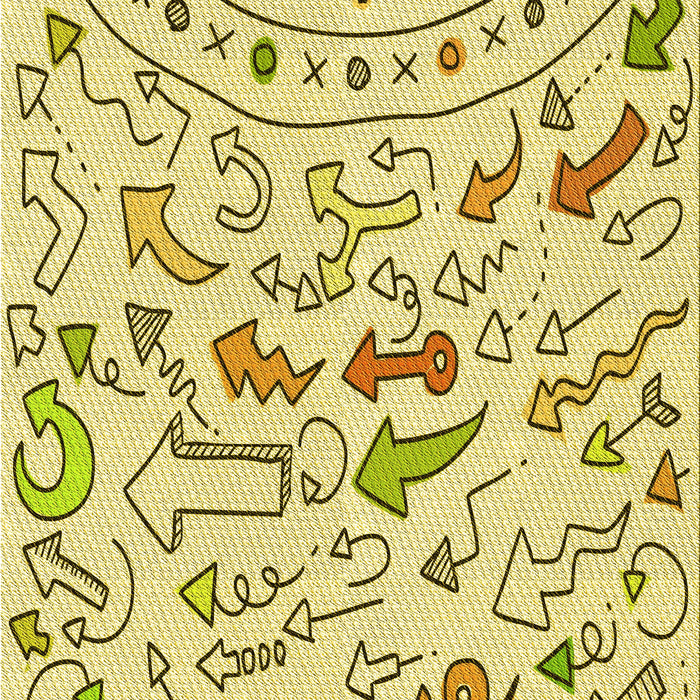 Patterned Caramel Brown Rug, pat1023yw