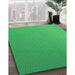 Patterned Neon Green Rug in Family Room, pat1024grn