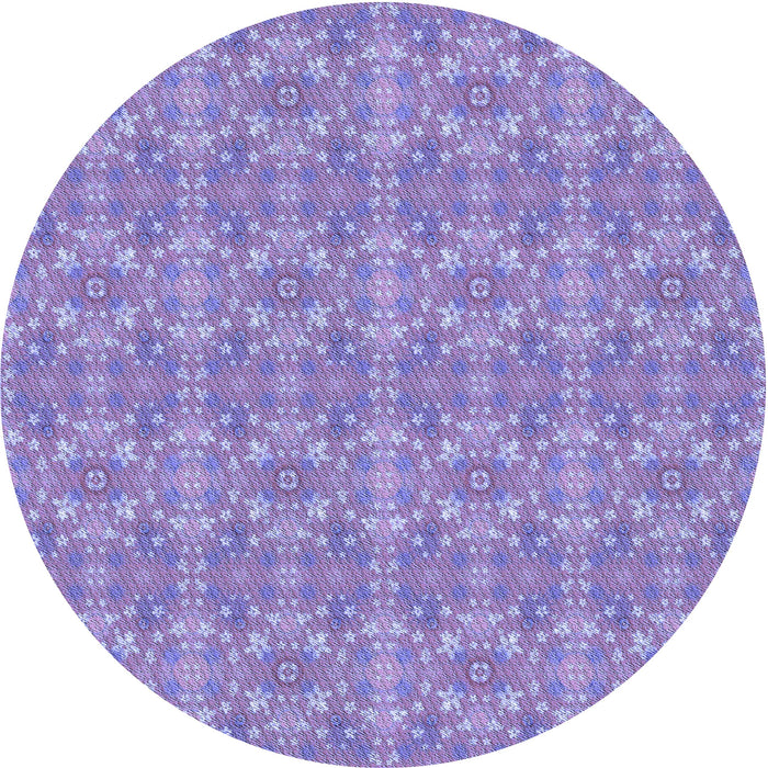 Square Machine Washable Transitional Purple Mimosa Purple Rug in a Living Room, wshpat1025blu