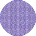 Square Machine Washable Transitional Purple Mimosa Purple Rug in a Living Room, wshpat1025blu
